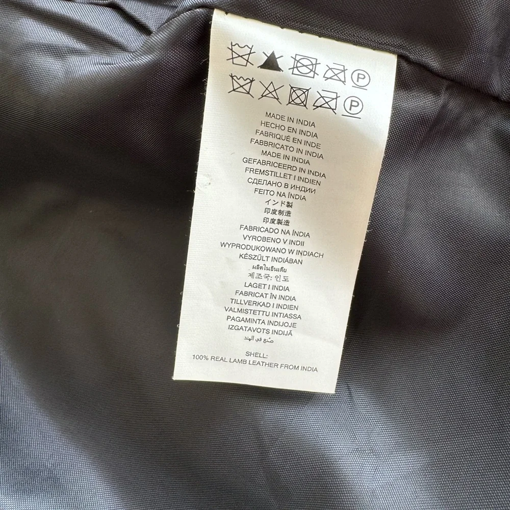 Michael Kors Genuine Leather Black Jacket XS - Picture 5 of 7